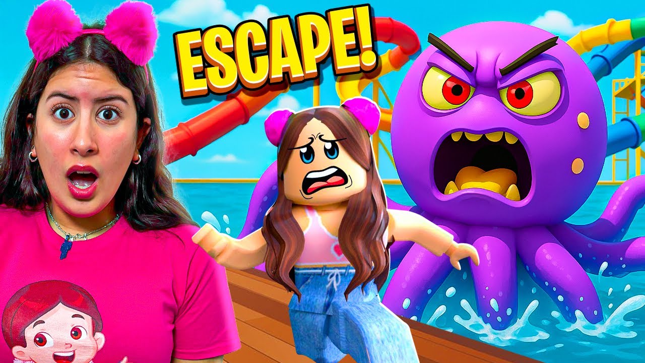 Maria Clara entrou no Parque Aquático mas algo deu MUITO ERRADO! - Roblox Escape Waterpark Obby