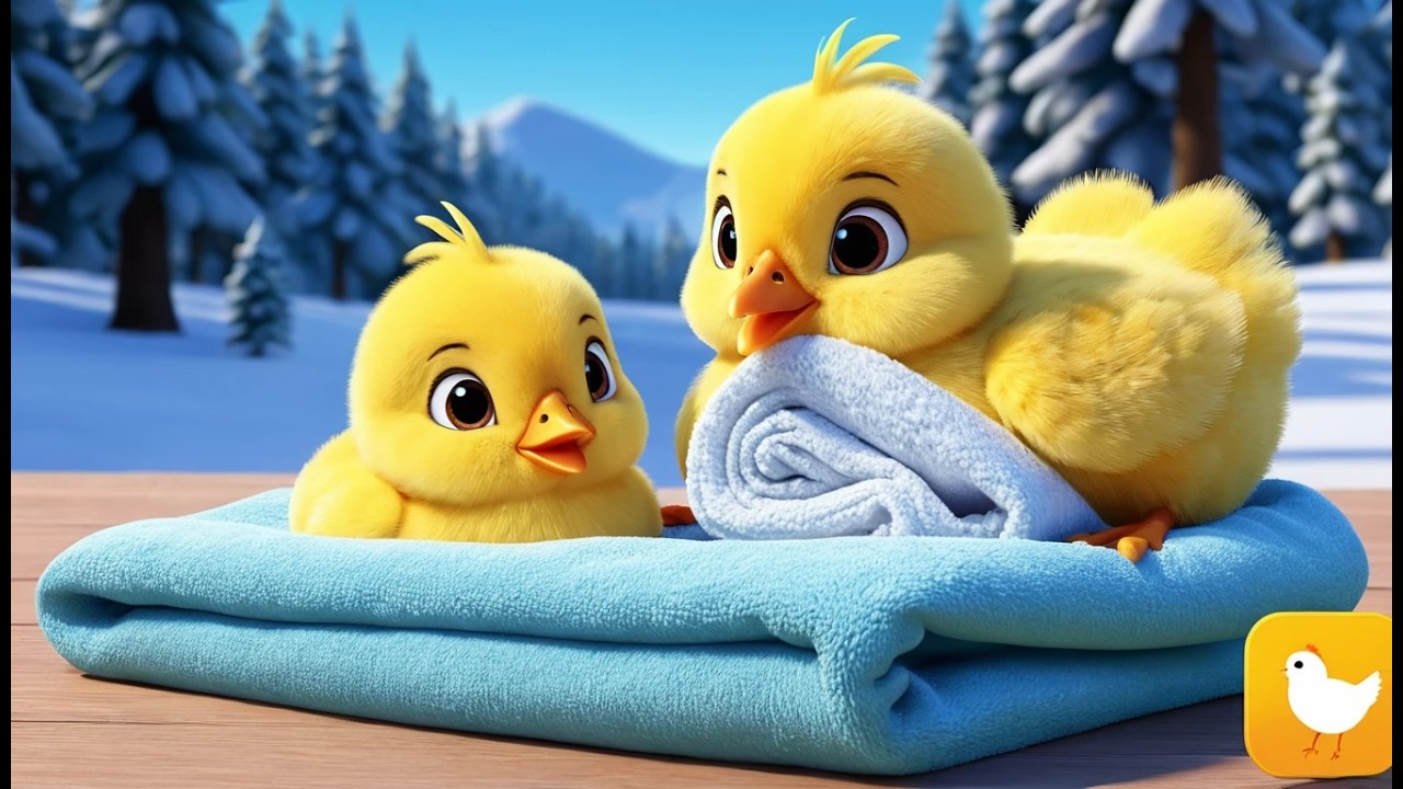 Цыпленок нашел одеяла на зиму