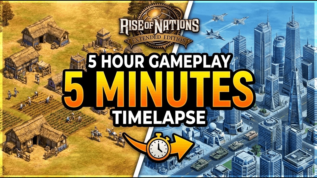 Rise Of Nations 5 hour gameplay in 5 minutes.