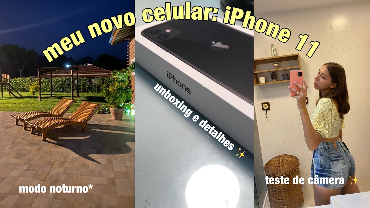 ✨UNBOXING: IPHONE 11 64gb | meu novo celular!! *detalhes, teste de câmera e afins* ✨🥳