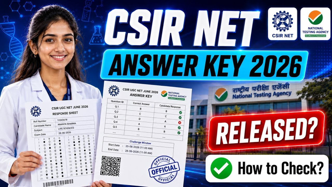csir net answer key 2026 | csir net june response sheet 2026