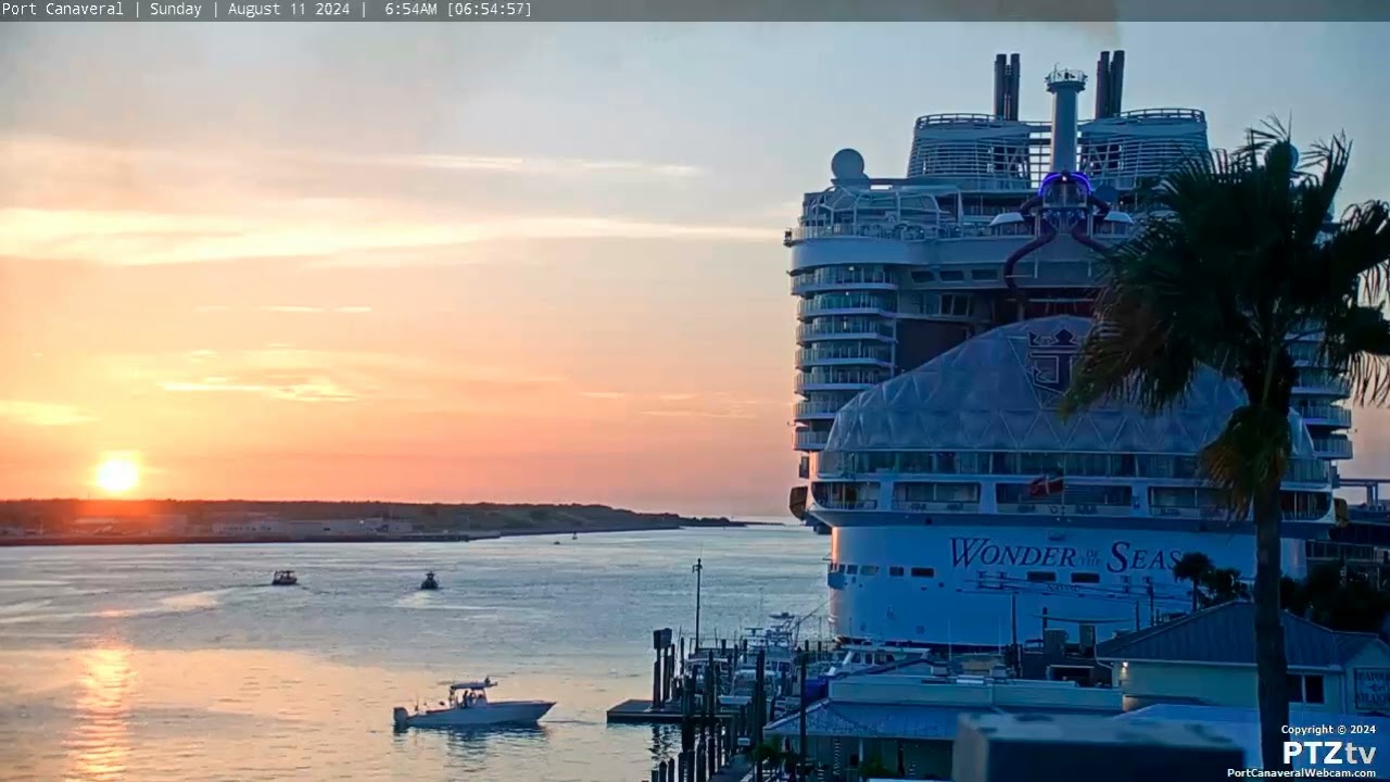 Sunrise at Port Canaveral, Florida on 8/11/2024