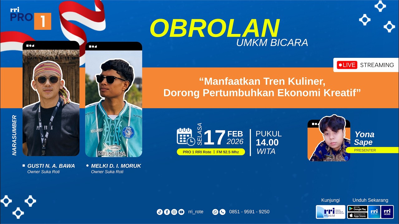 🔴 LIVE MANFAATKAN TREN KULINER, DORONG PERTUMBUHAN EKONOMI KREATIF - OBROLAN UMKM BICARA