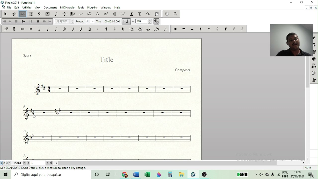 Finale 2014   Ferramenta Key Signature (Armadura de Clave)