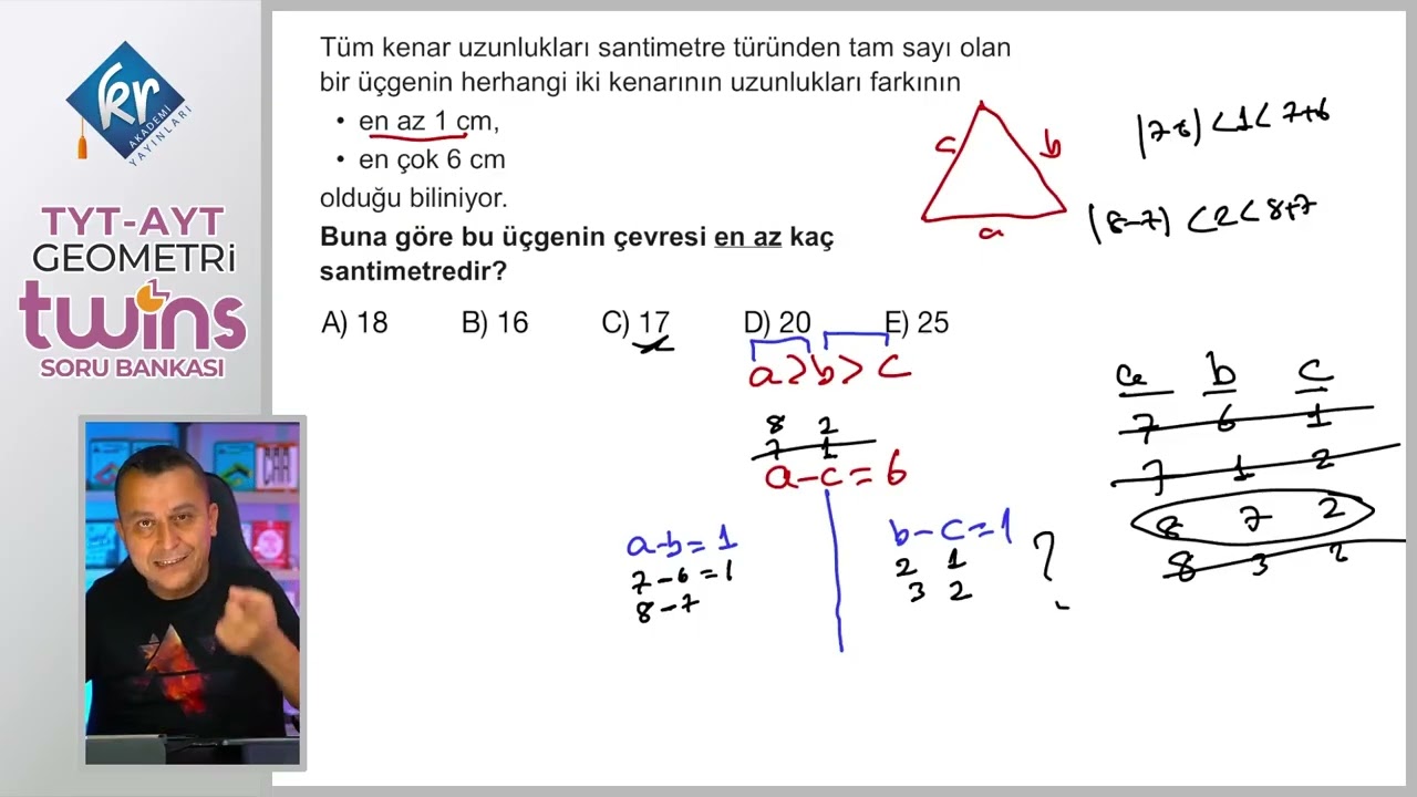 1.  Ünite Üçgende Uzunluk İkiz Sorular