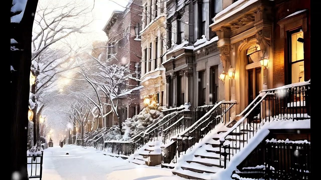 A Cold Winter Morning in New York City ❄️ Quiet Street Ambience