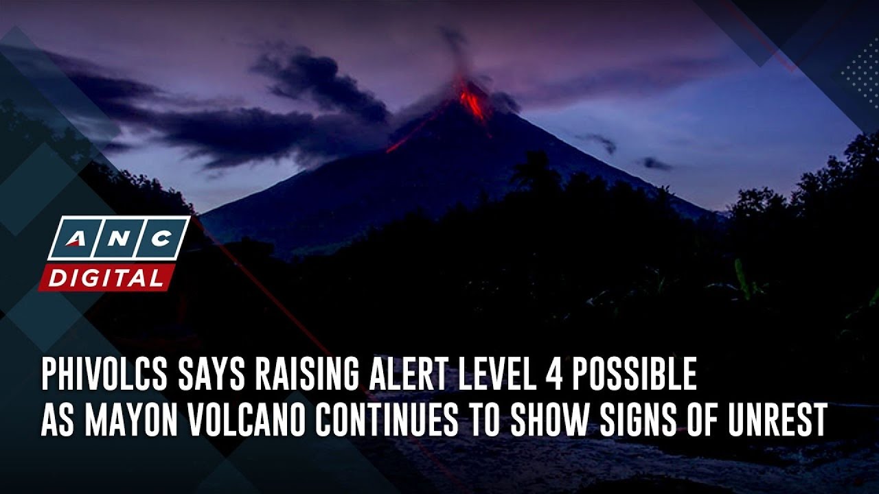 Phivolcs says raising Alert Level 4 possible as Mayon Volcano continues to show signs of unrest