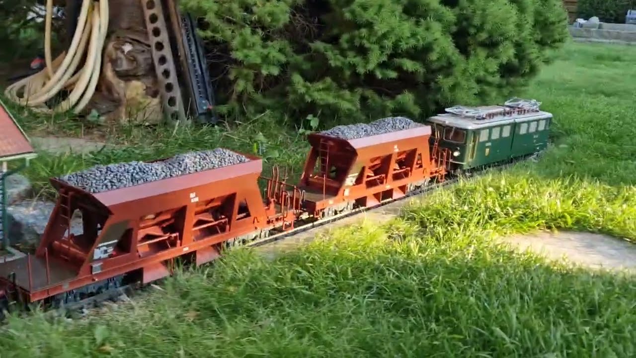LGB Gartenbahn, Kohle und Kieswagen, Mitfahrt