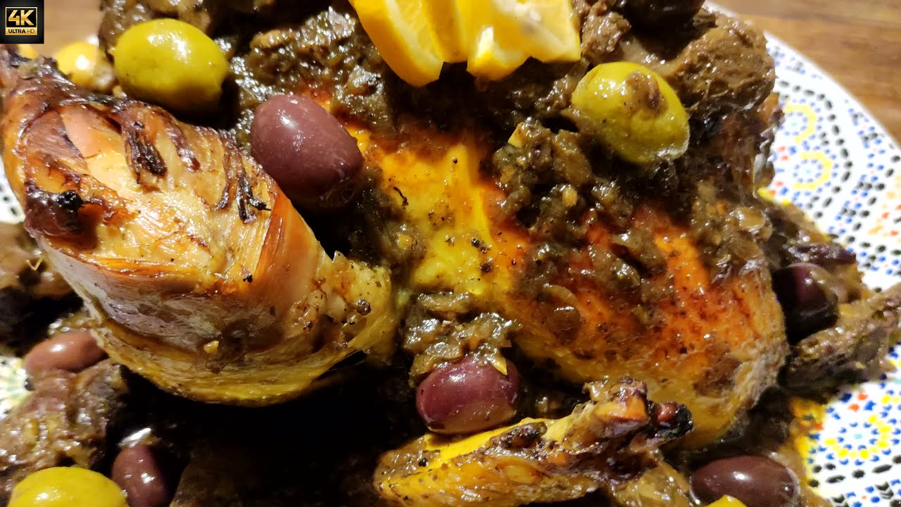 Марокканский жареный каплун, вкусно