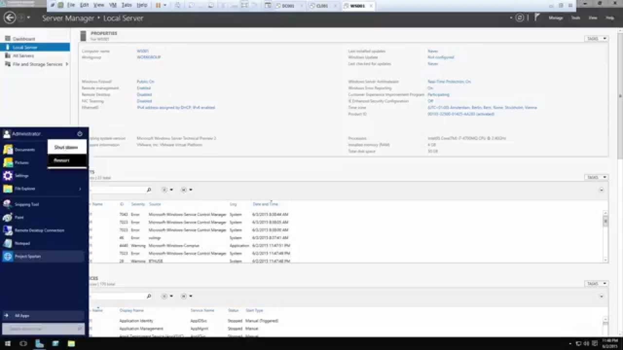 4. Installing Server Technical Preview 2 (WS001) - WSUS Configuration