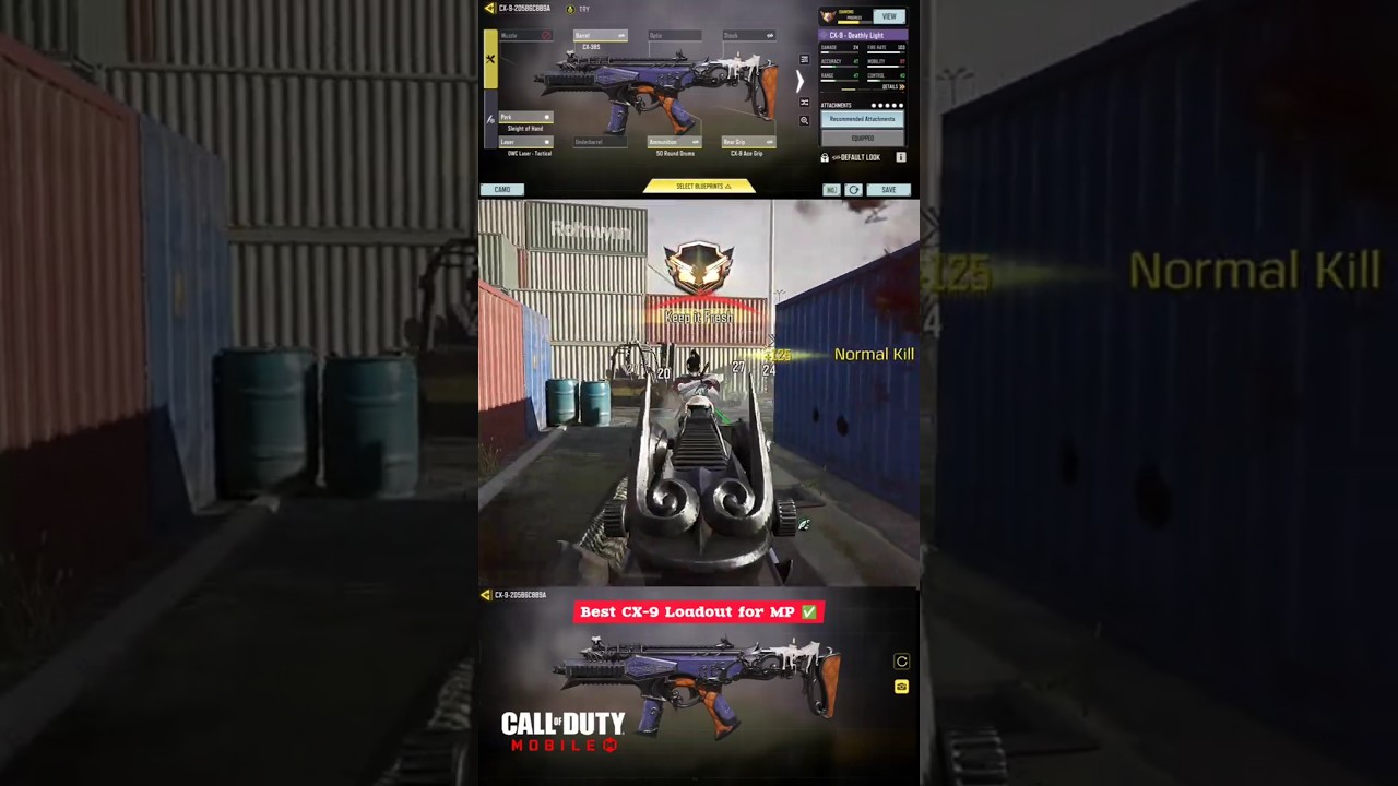 Best CX-9 [Deathly Light] Loadout for MP ✅ | Best SMG Gunsmith 2025 | Call of Duty Mobile