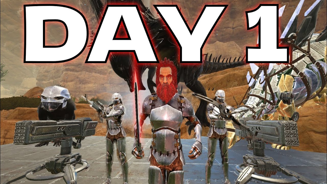 DAY 1 Claiming The BEST CAVE On SCORCHED As A 3 Man Ark Bob PvP