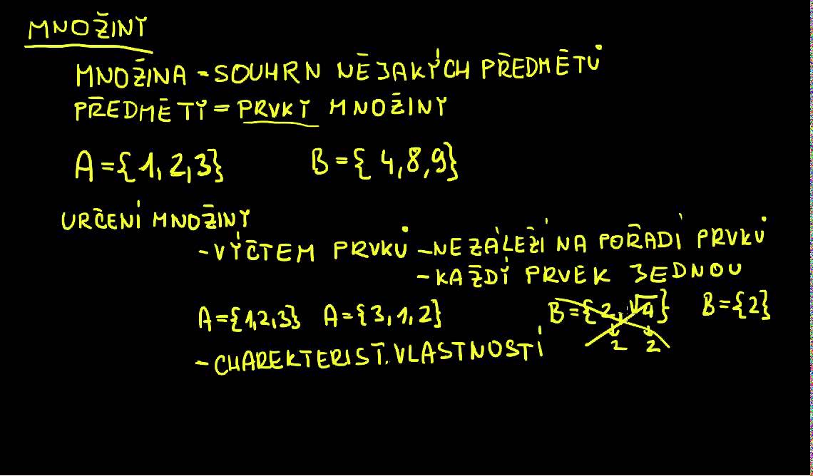 Matematika - Množiny 1 - Úvod