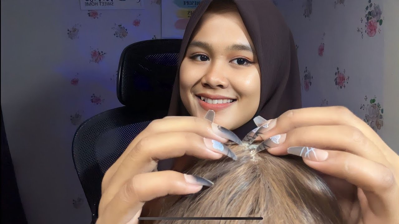 ASMR CLEANSING DANDRUFF ( BERSIHKAN KETOMBE ) 1 HOURS NO TALKING - ASMR INDONESIA