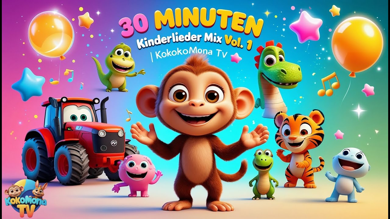 30 Minuten Kinderlieder Mix Vol.1 🎶 | KokoMona TV