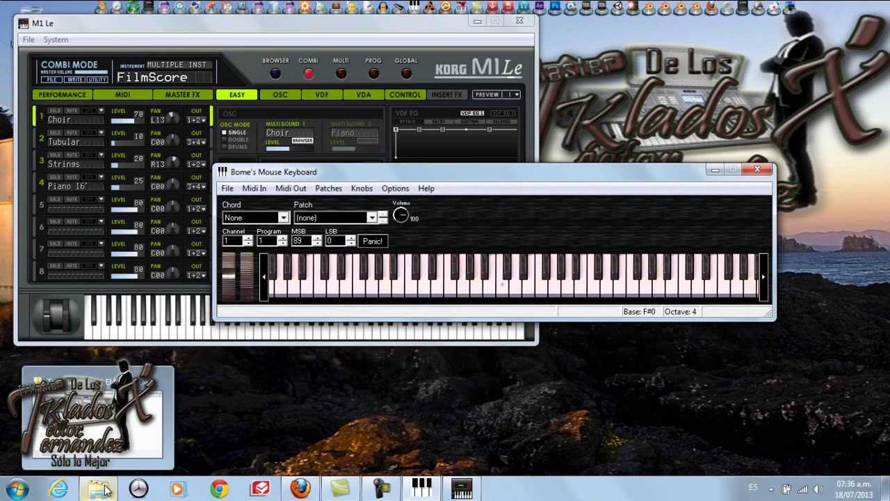 Solución a los problemas de audio con Korg M1 Le y Teclado Virtual