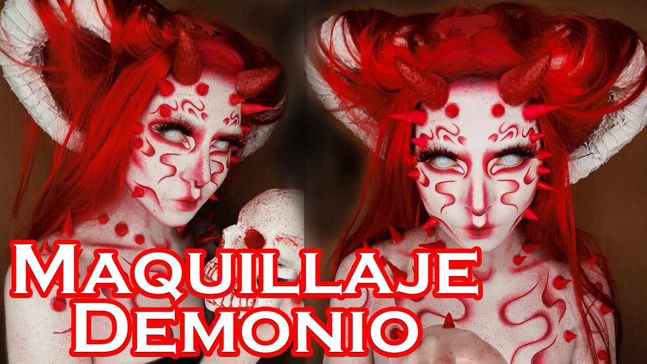 MAQUILLAJE DEMONIO | DEMON MAKEUP | TUTORIAL | HALLOWEEN 🎃🎨❤️