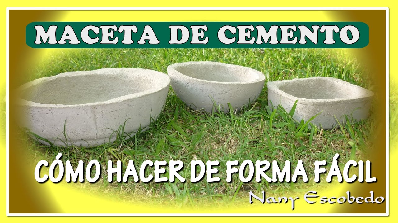 CÓMO HACER MACETAS DE CEMENTO DE FORMA FÁCIL