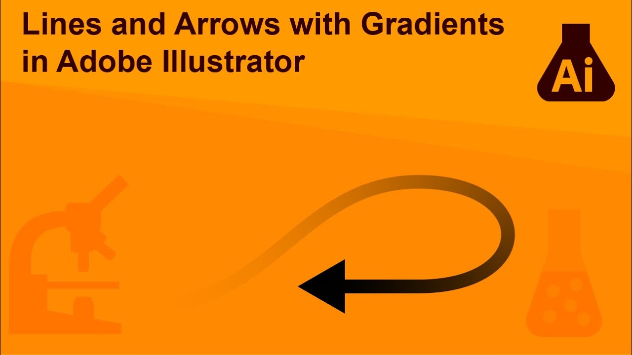 Применение градиентов к линиям и стрелкам в Adobe Illustrator