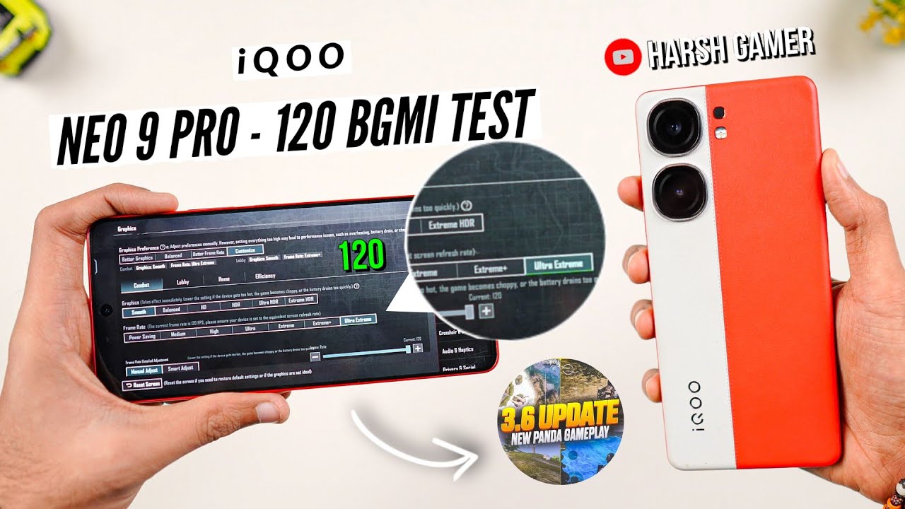 iQOO Neo 9 Pro 120 FPS BGMI Test With FPS Meter, Heating & Battery Test | Shocked 🔥