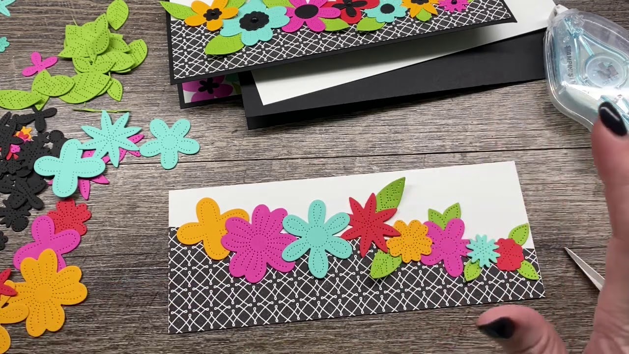How to make the HAPPIEST Slimline Card ever with lots of tips and tricks!