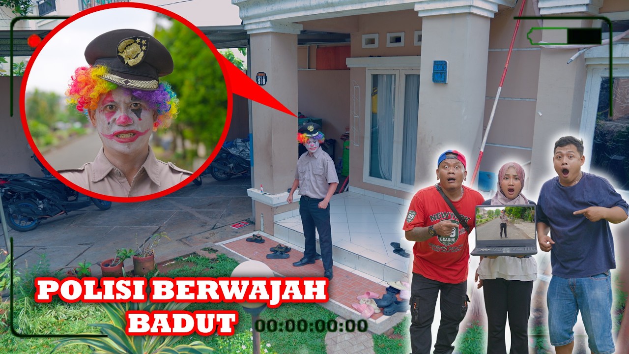 JIKA CCTV MEREKAM POLISI BERWAJAH BADUT CEPETAN LARI!!!