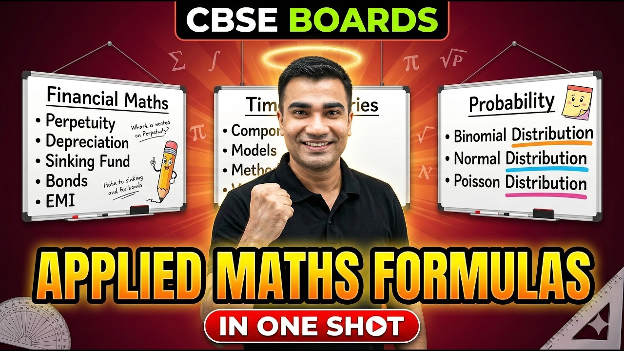 Applied Maths All Formulas and Concepts in 1 Shot Video || Class 12 Applied Mathematics 2025 Boards