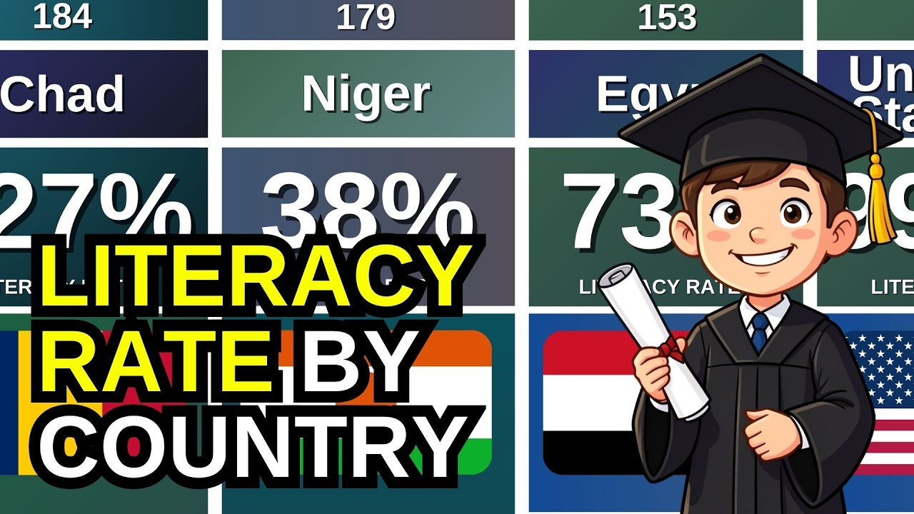 Literacy Levels Around the World 📚 | Global Comparison