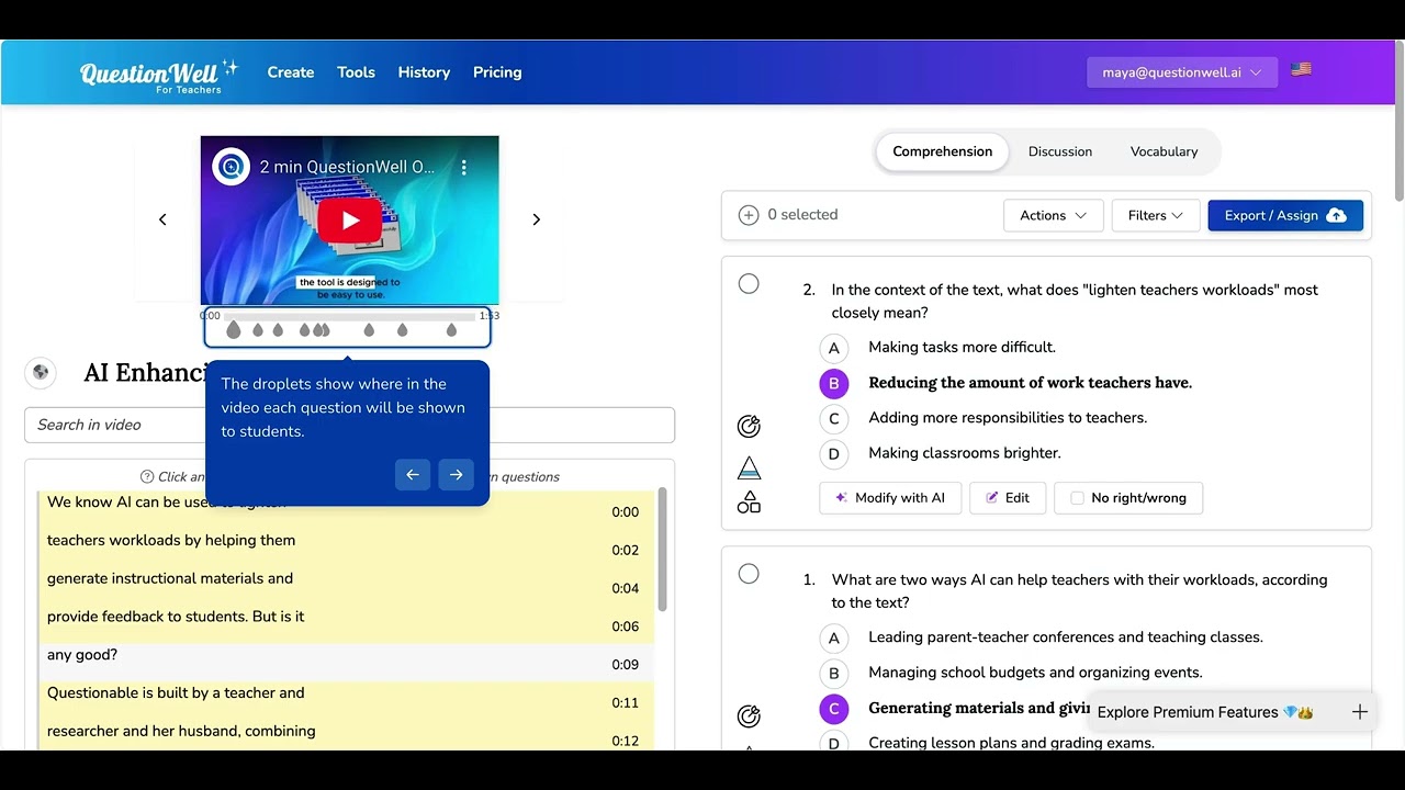 Create Interactive Video Quizzes in QuestionWell