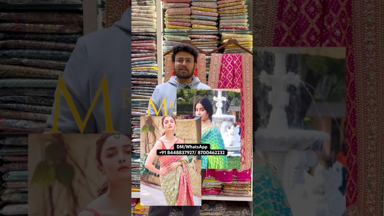 Pure Khaddi georgette banarasi bandhani odhna with dabka work #bandhani #khaddigeorgette #khaddi
