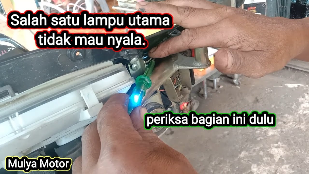 Lampu jauh nyala lampu dekat tdk mau nyala.