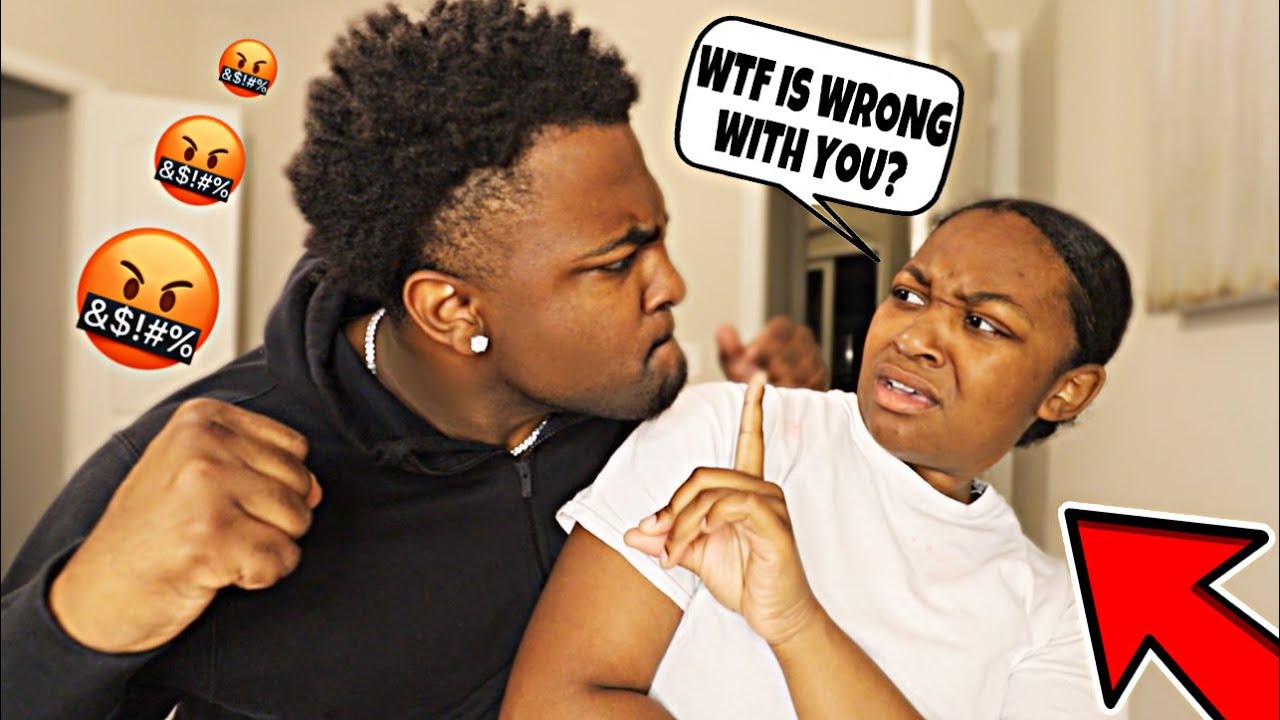 Acting Like I'm Going To Hit Her To See How She Reacts! *VERY BAD IDEA*