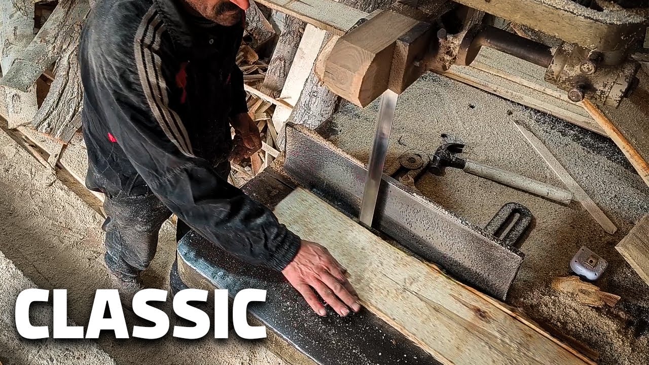 CLASSIC Wood Cutter Machine in IRAN (Sawmill Process)