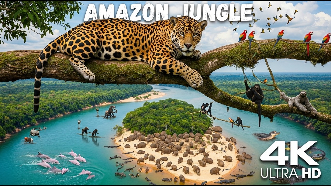 Amazon Jungle 4K - The Most Untouched Rainforest on Earth | Jungle Sounds | Scenic Relaxation Film