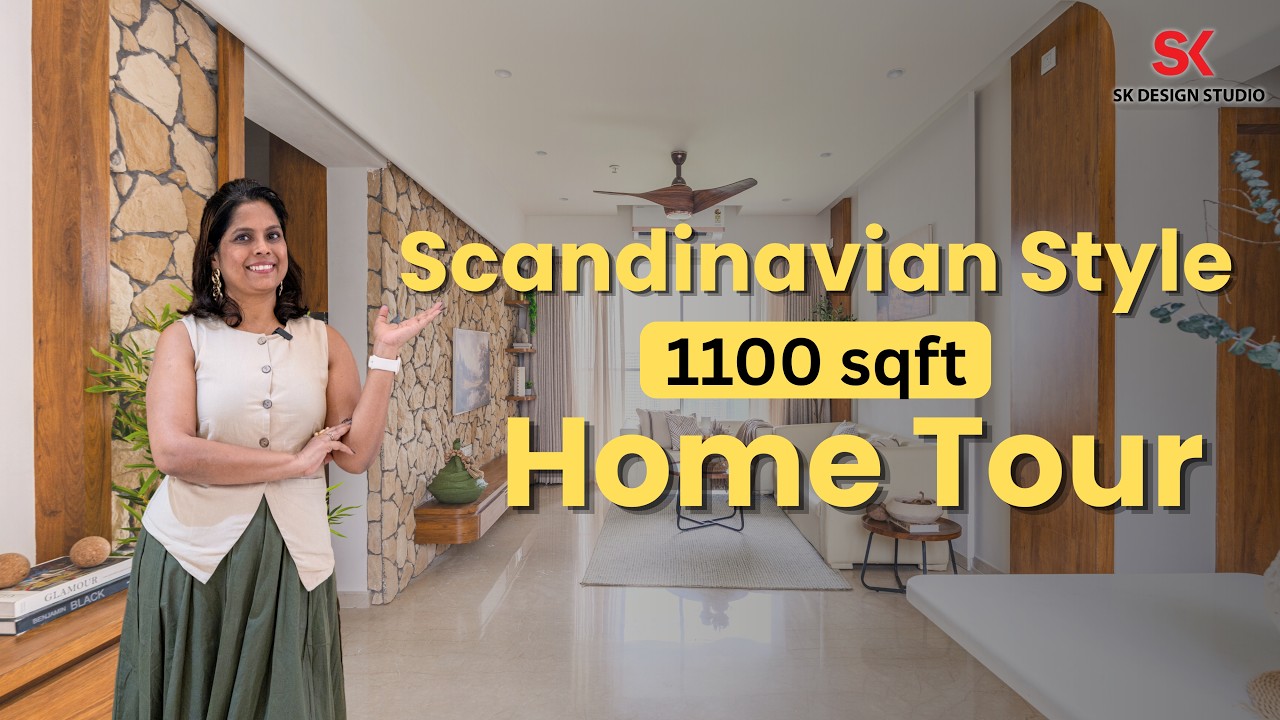 1100 Sq Ft, 3BHK Home Interior: Scandinavian Style, Simply Beautiful