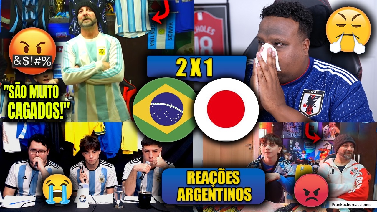 REA&Ccedil;&Otilde;ES dos ARGENTINOS e GRINGOS na CLASSIFICA&Ccedil;&Atilde;O do BRASIL - BRASIL 2X1 JAP&Atilde;O - COPA DO MUNDO 2026