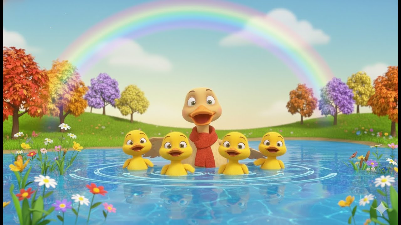 five litles baby duck went out