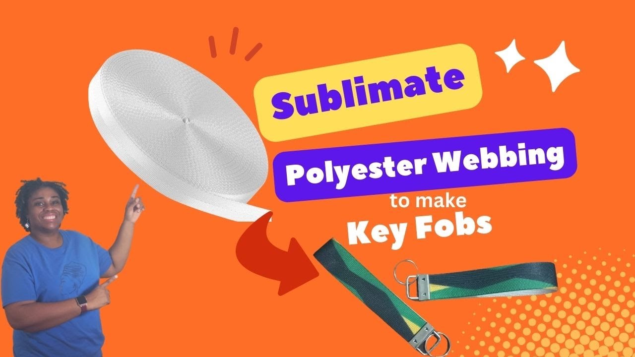 Sublimate Polyester Webbing to make Key Fobs | What happens when you add text!