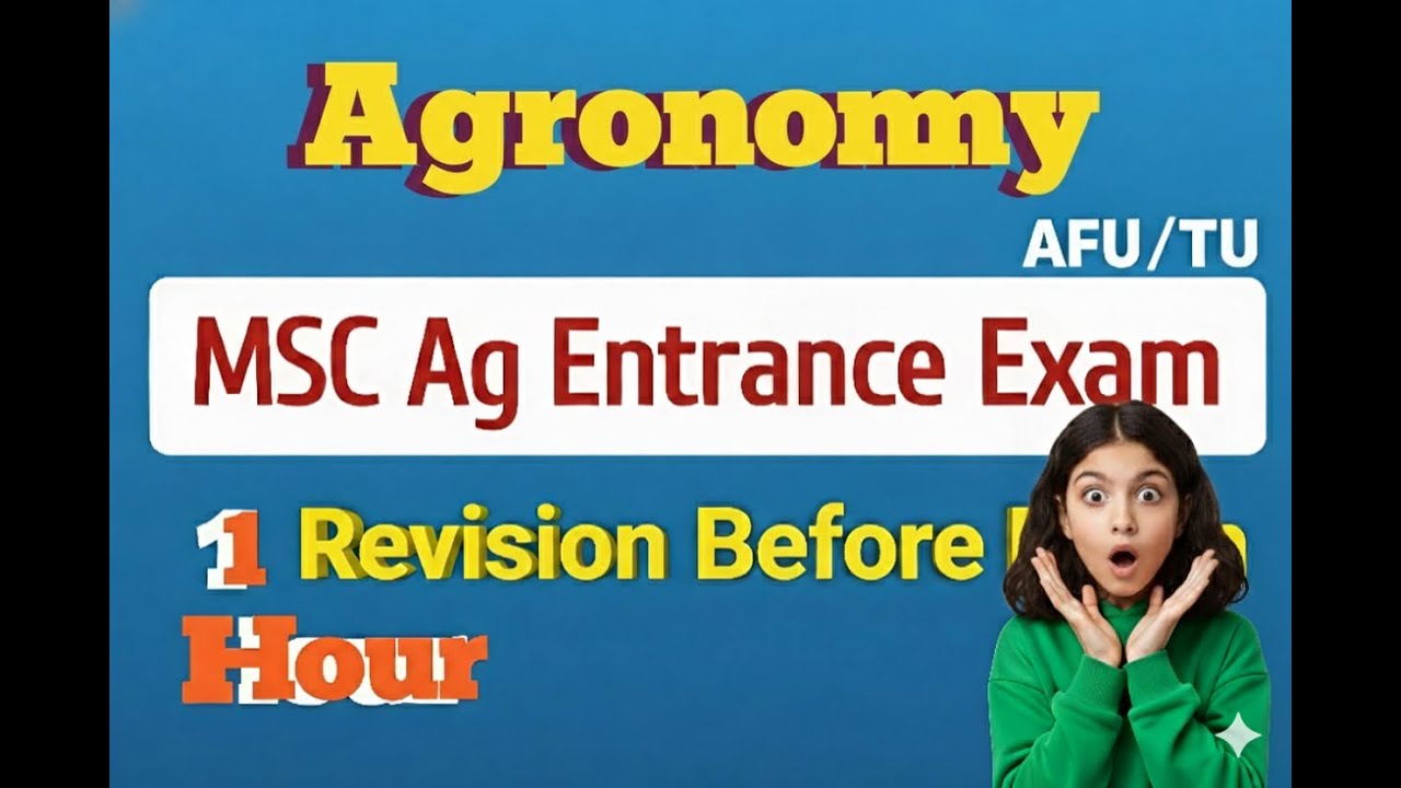 Agronomy MCQs for MSC AG Entrance | AFU TU FU | Nepal 2026