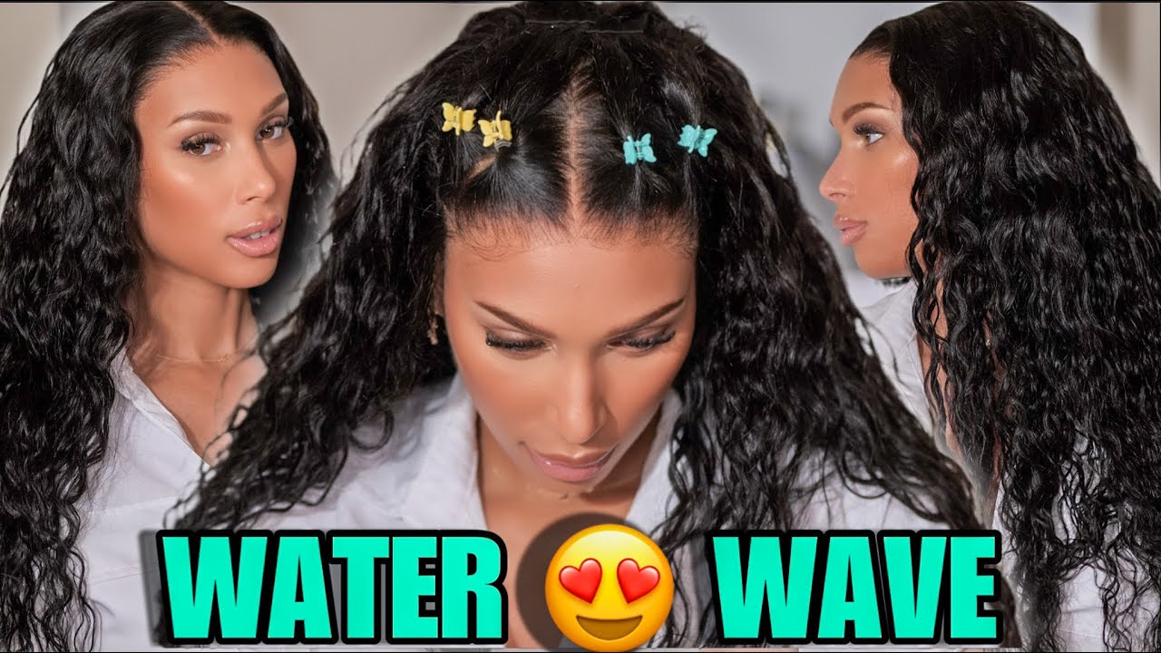 ✨WATER WAVE BEAUTY! 7x5 DRAWSTRING LACE WIG: Glue-less Wig Install Effortlessly- Nadulahair