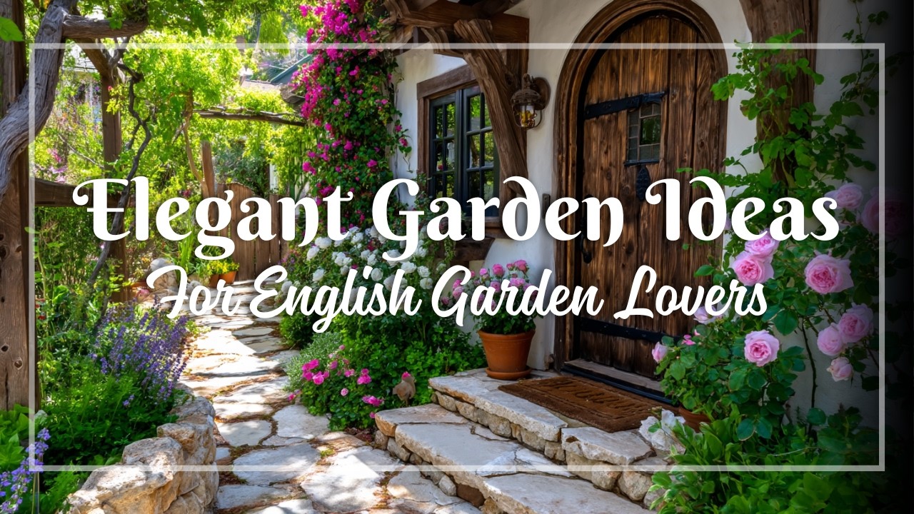 Rustic Elegance in Small English Gardens: Floral Arches, Gravel Walks & Storybook Greenery