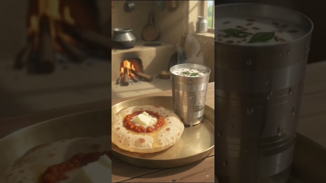 Haryana Village Kachri Chutney | Traditional Haryanvi Food | Chulha Roti | 90s Village Life #shorts