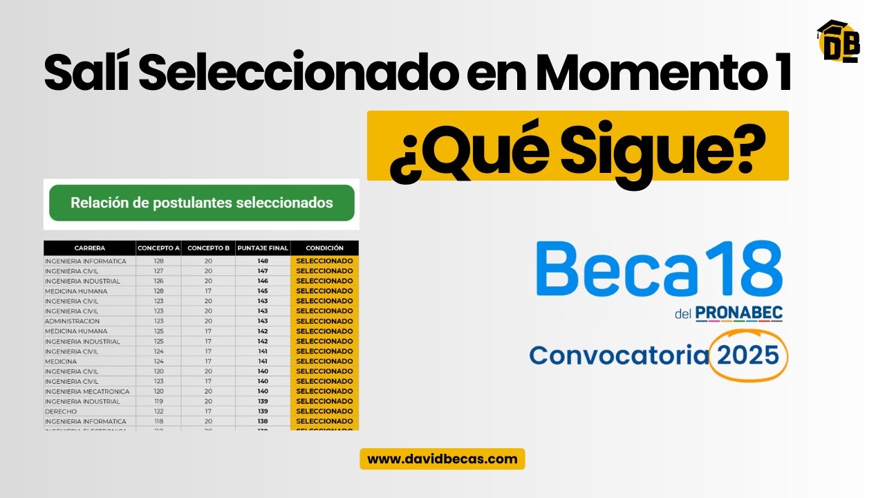8. Beca 18 2025 – Salí seleccionado, ¿qué sigue? 🎉  #Momento1