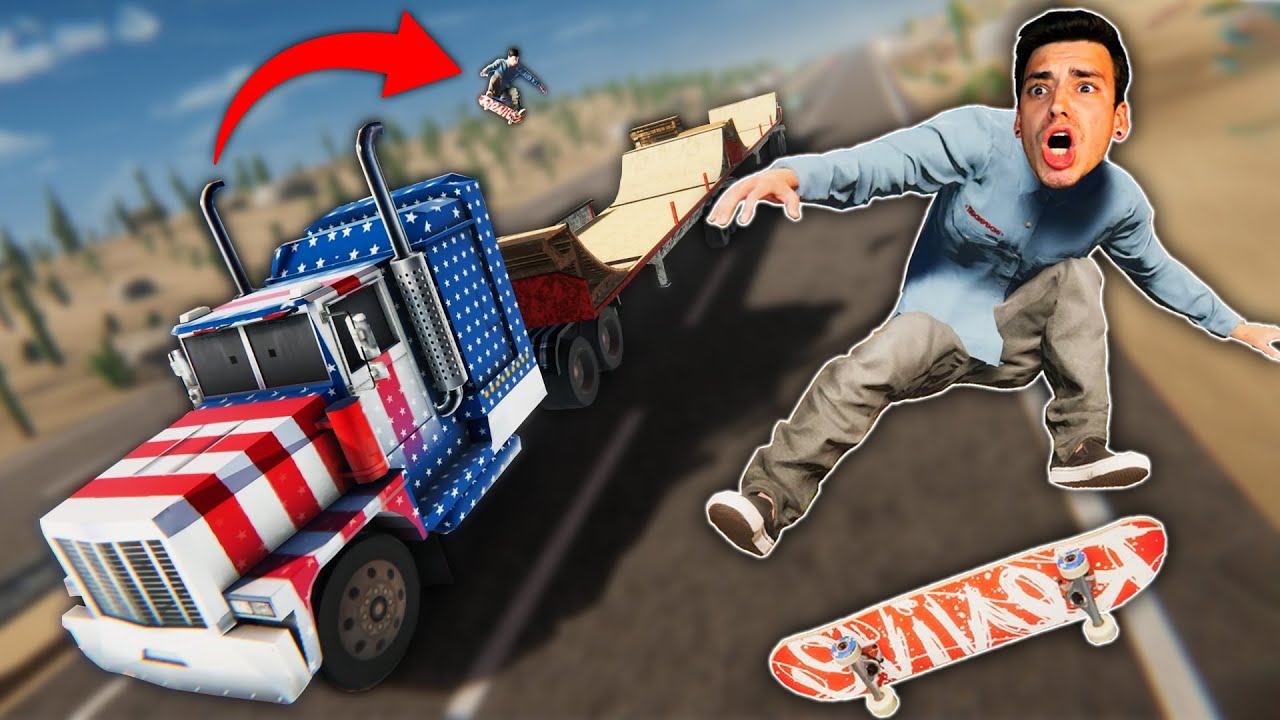 SKATEBOARDING ON A MOVING TRUCK?! (Skater XL)