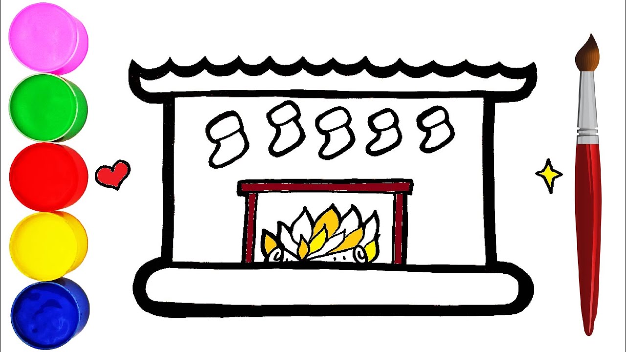 Kamin Zeichnen und Malen für Kinder