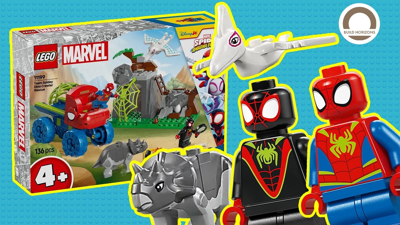 FIRST-EVER LEGO Ghost Spider & Rhino Dino 🦖 LEGO Marvel 11199 Team Spidey Dino Crawler Speed Build