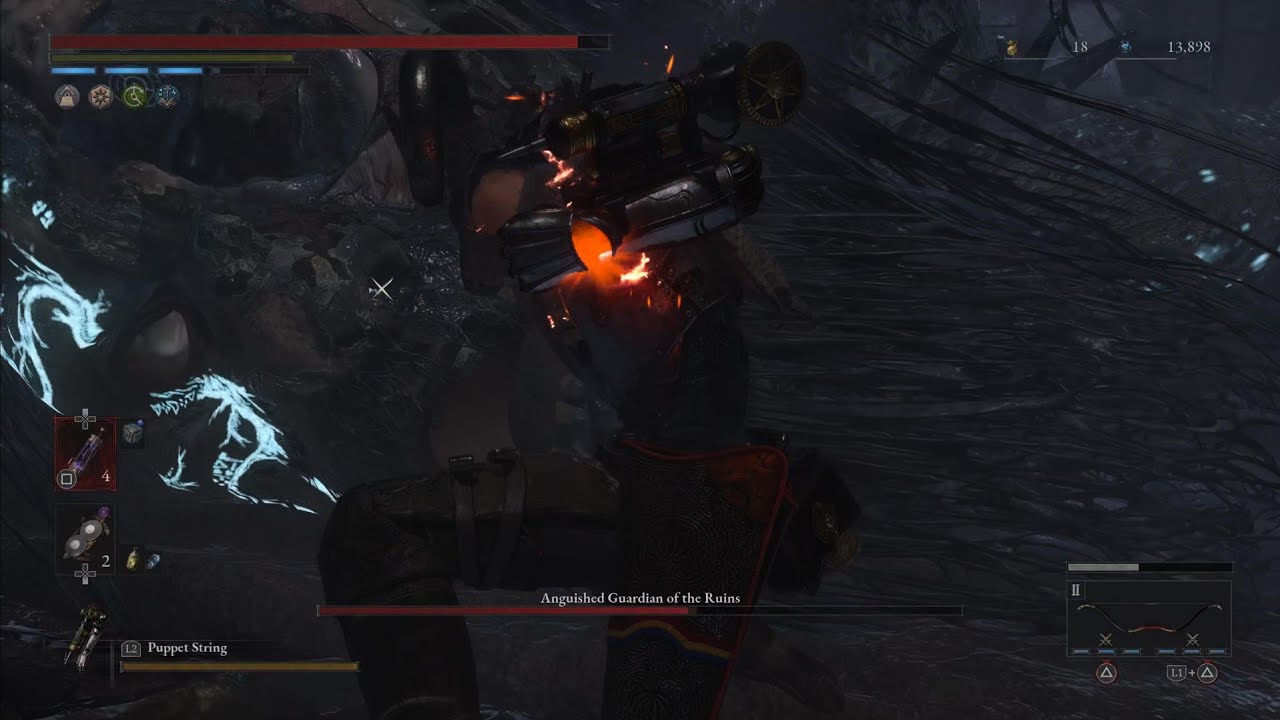 Anguished Guardian of the Ruins Kill + Cutscenes Legendary Stalker Difficulty - Lies of P: Overture