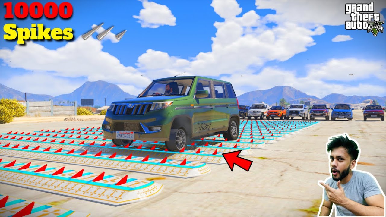 Indian Cars Vs 1000 Spikes Challenge GTA 5