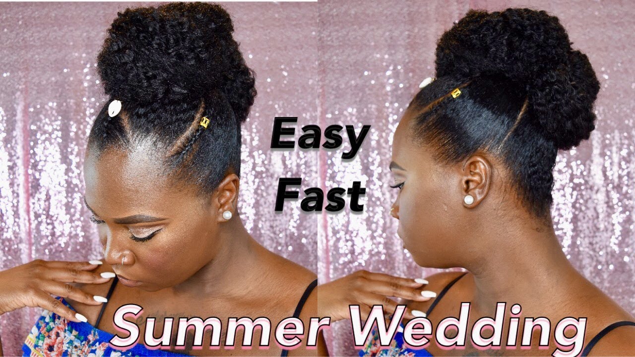 Natural Hair Tutorial | Summer Wedding Updo