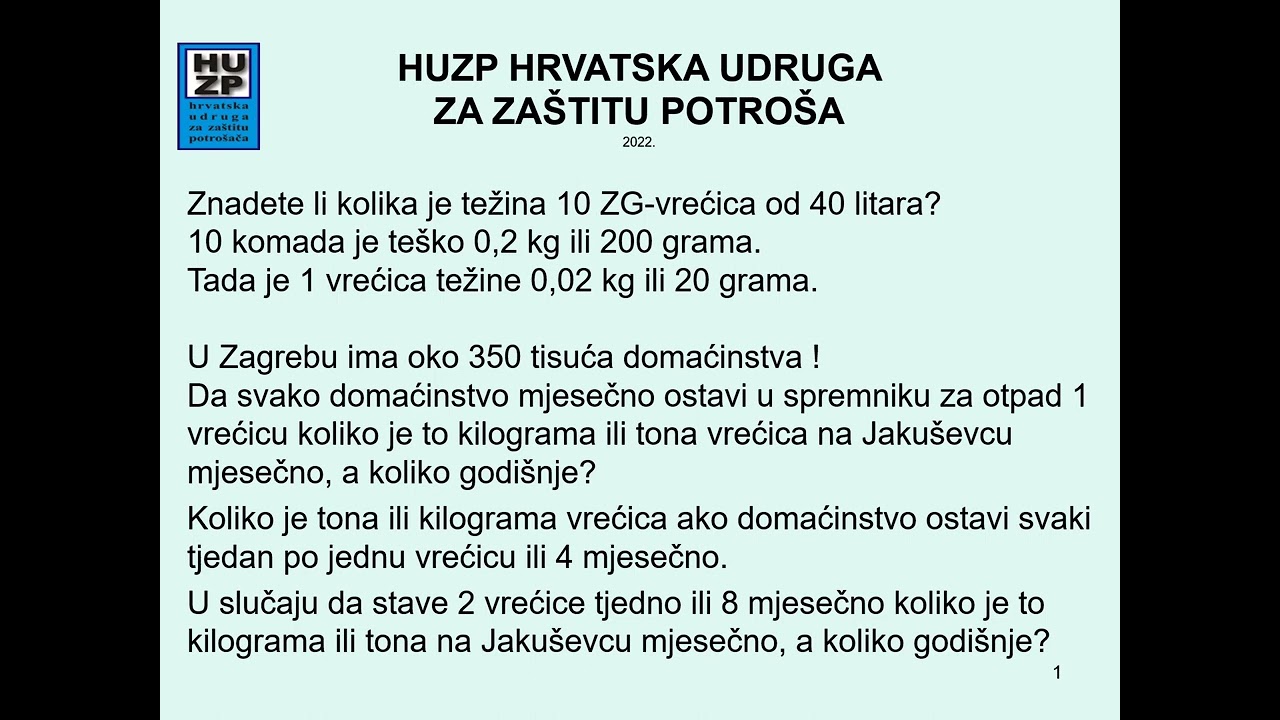 huzp savjeti 39 zg vrecice